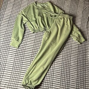 SHEIN Green Two-Piece Lounge Set